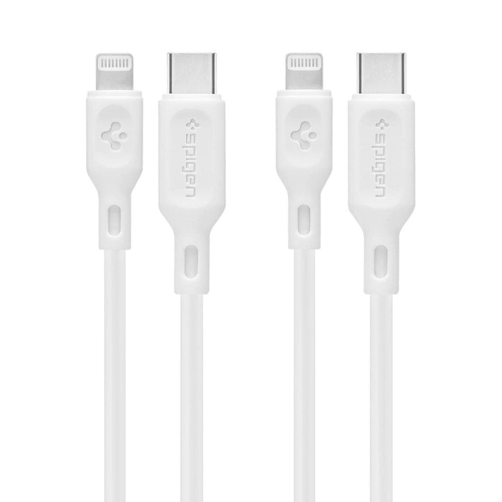 CABLE SPIGEN USB-C A LIGHTNING X2 - BLANCO