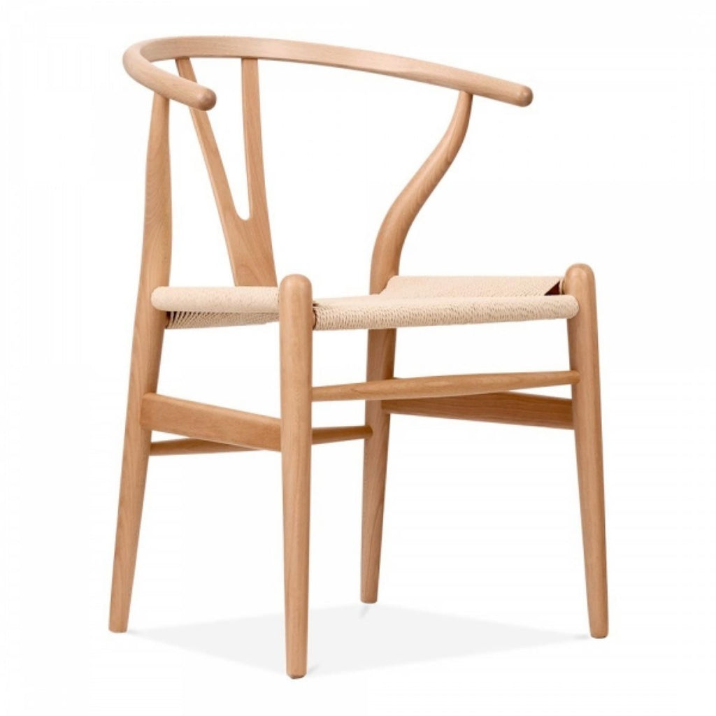 Silla de comedor Wishbone de madera