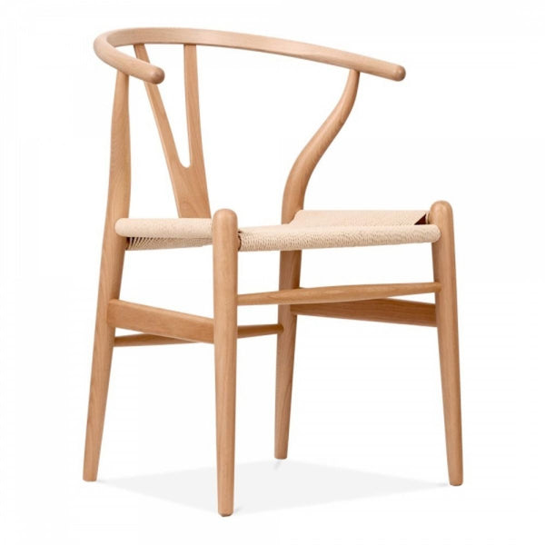Silla de comedor Wishbone de madera
