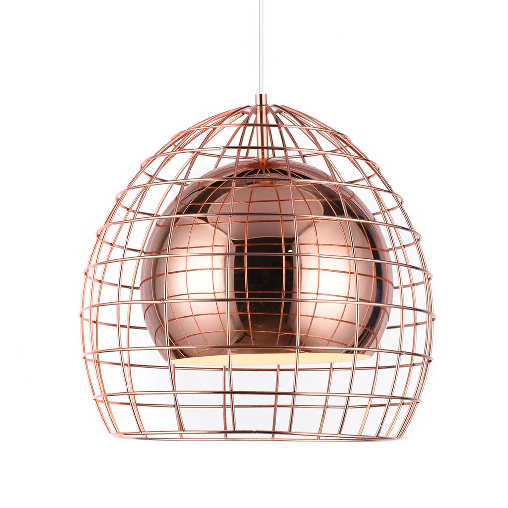 Lámpara colgante Ovo Cage Cobre