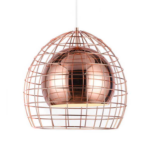 Lámpara colgante Ovo Cage Cobre