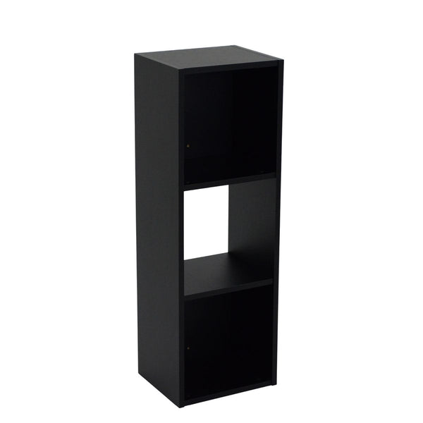 Morris - Estantería con 3 nichos, color negro