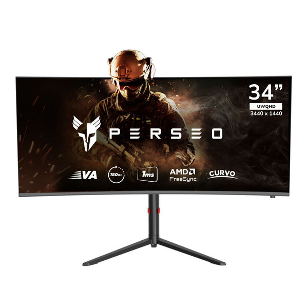 Monitor Perseo Curvo 34" – VA UWQHD 180Hz