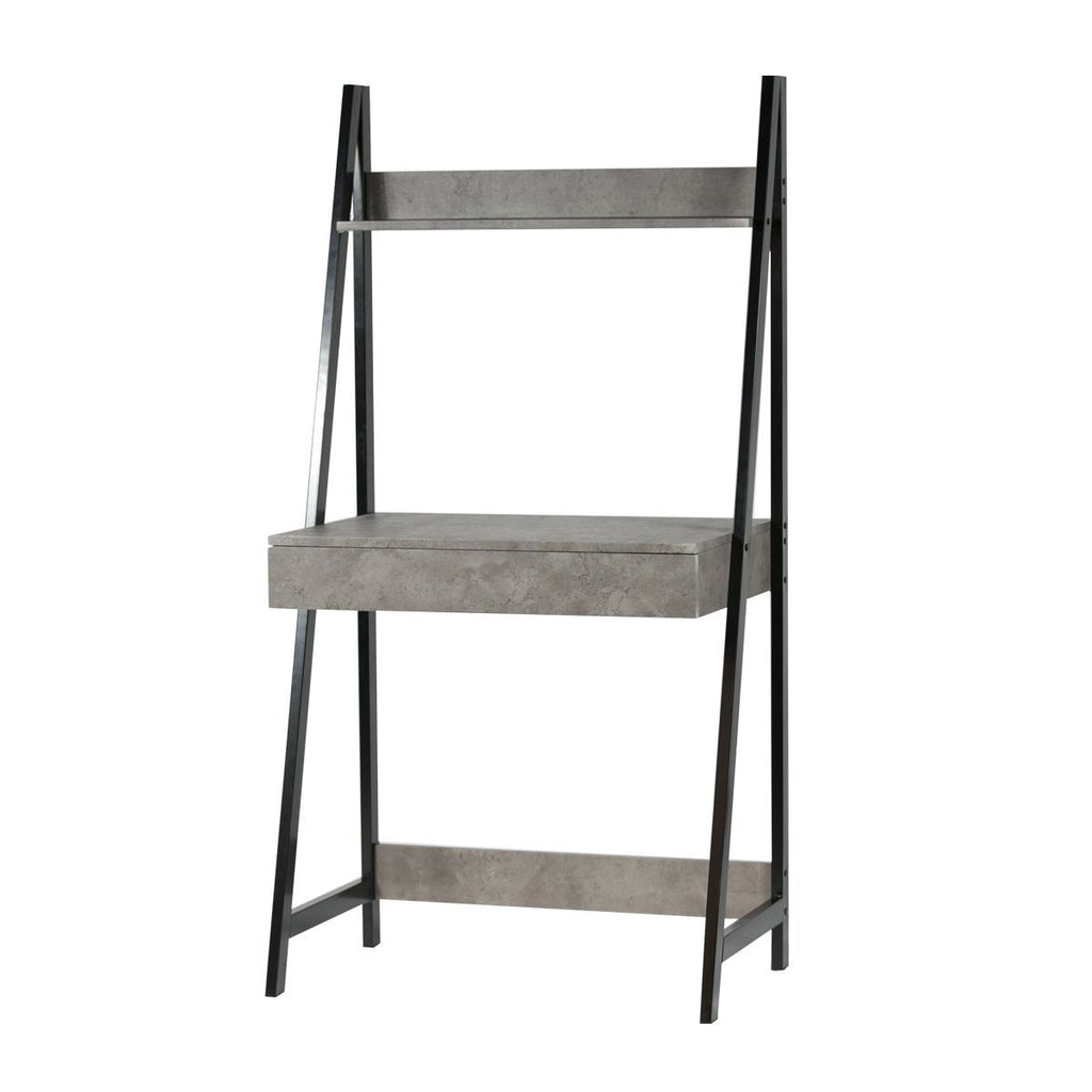 Escritorio Escalera Negro/Cemento