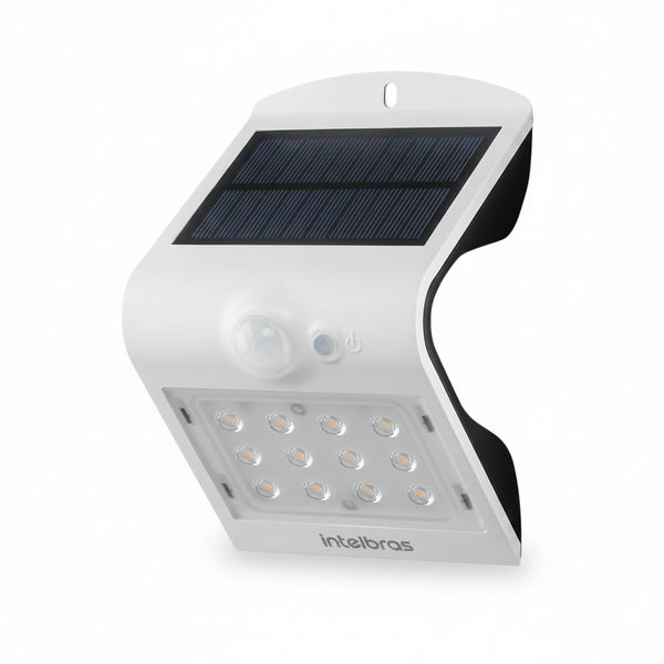 Farol LED Solar de Pared Intelbras – 220 lúmenes / Luz cálida / Hasta 3 noches de autonomía