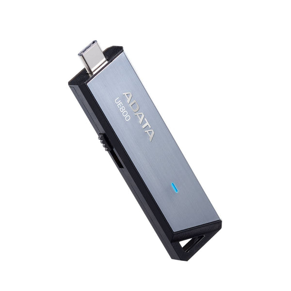 Memoria USB ADATA UE800 128GB – USB-C 3.2, retráctil metálica, plateada