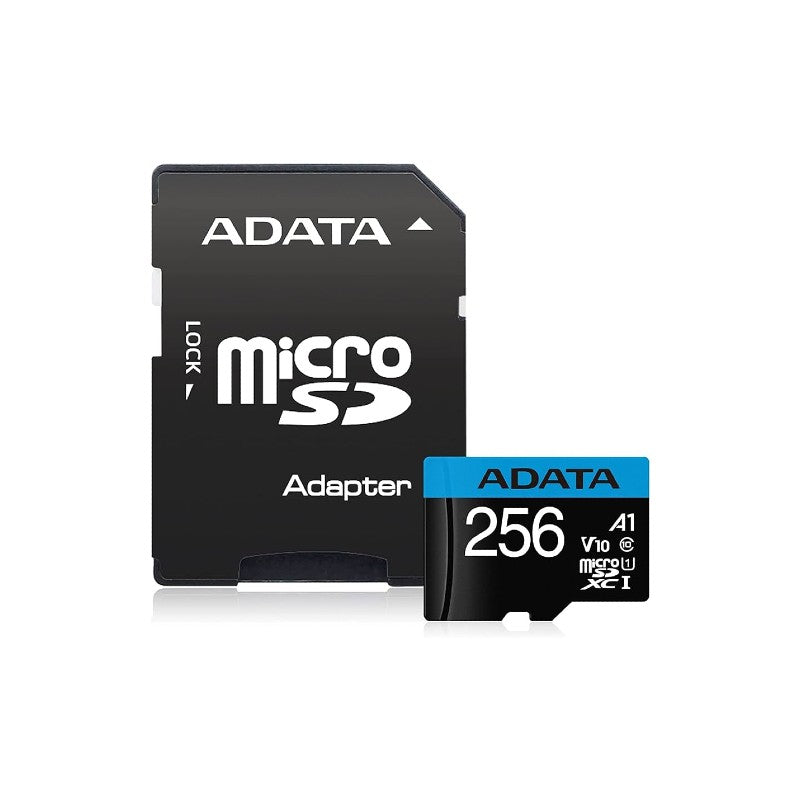 ADATA 256GB MicroSDXC Memory Card – UHS-I Class 10 with SD Adapter