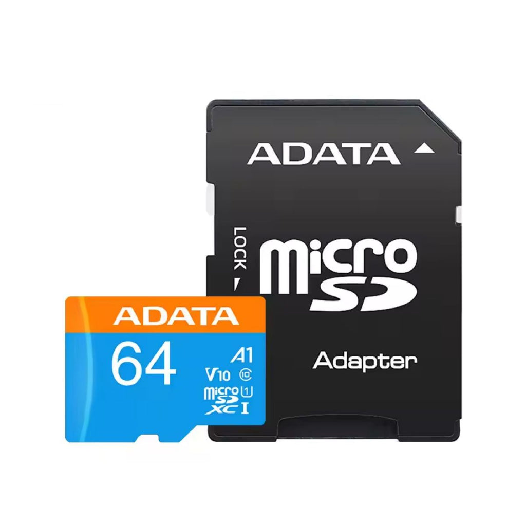 ADATA 64GB MicroSDXC Memory Card – UHS-I Class 10 with SD Adapter