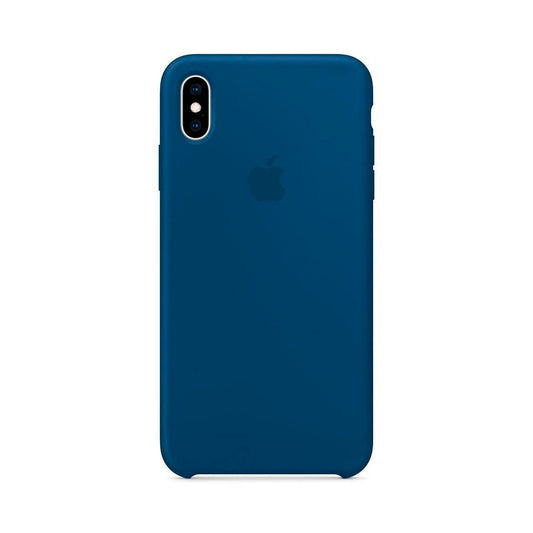 FUNDA APPLE DE SILICONA PARA IPHONE XS MAX AZUL