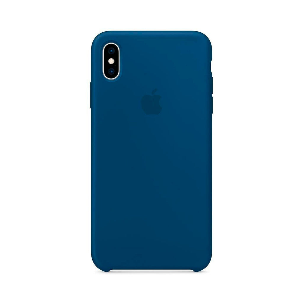 FUNDA DE SILICONA AZUL DE APPLE PARA EL IPHONE XS MAX