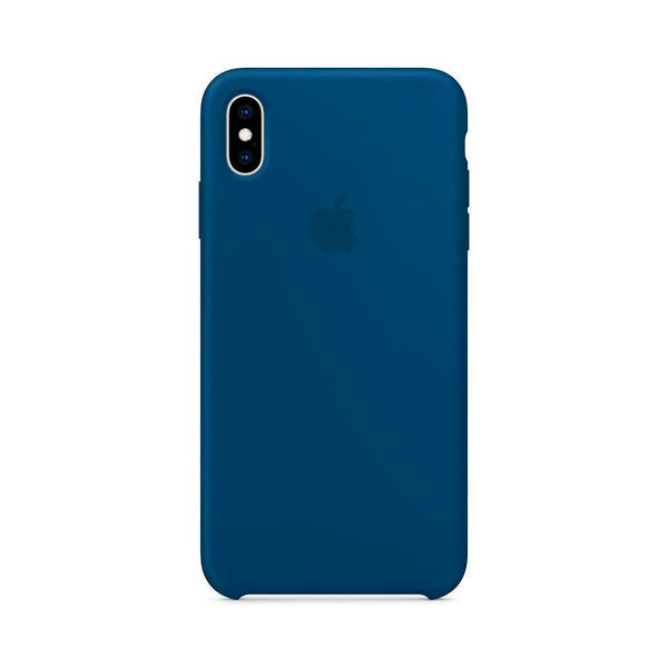 FUNDA APPLE DE SILICONA PARA IPHONE XS MAX AZUL